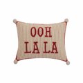 Puesta En Escena 14 x 20 in. Oh La La Bird with Pom Pom Polyester Filler Hook Pillow PU3673708